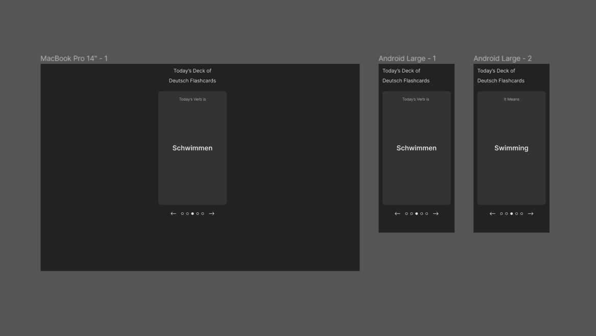 Figma Design for the Flashcards App