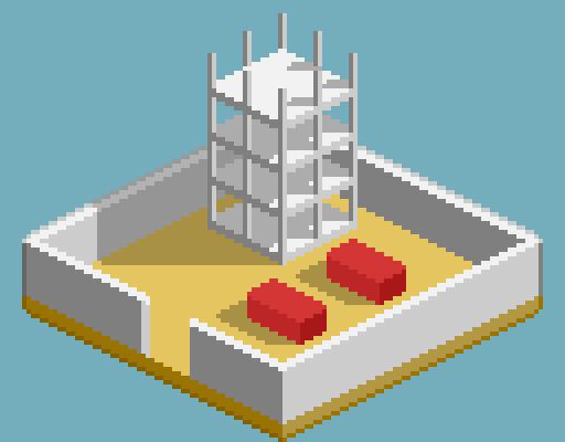 Isometric Under Construction Site