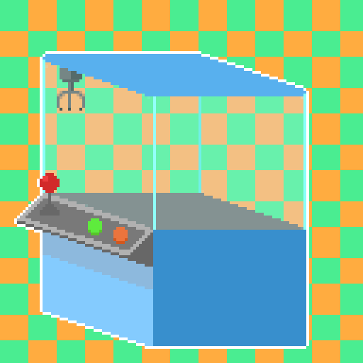 Pixel art Empty claw machine isometric